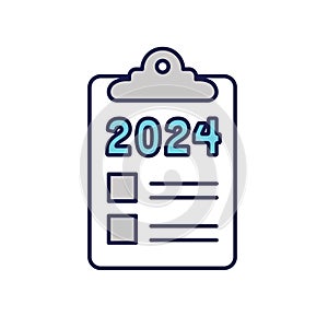 2024 SMART Goals Vector graphic -ÃÂ various Smart goal keywords photo